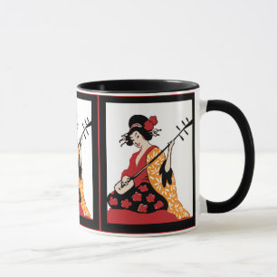 Mug Vintage Art Geisha & Shamisen