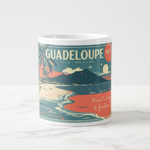 Mug vintage Guadeloupe 971 - Retro tropical beach