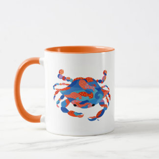 Mug Watercolor Crab Multicolor