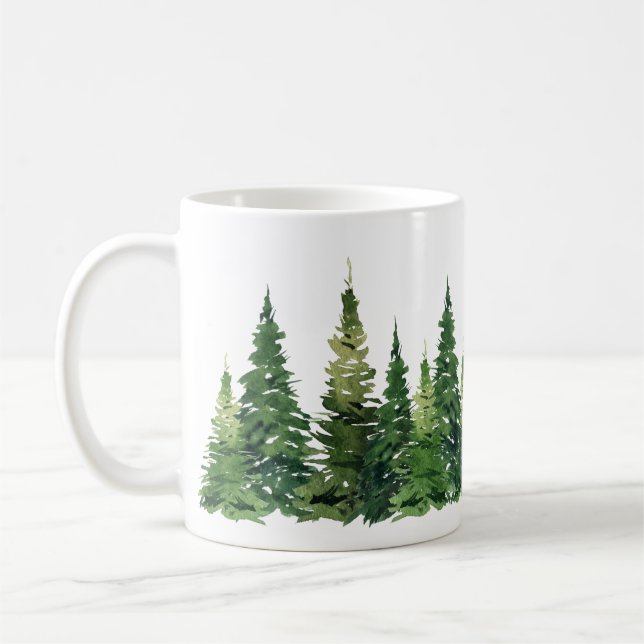 Mug - Watercolor Forest (Left)