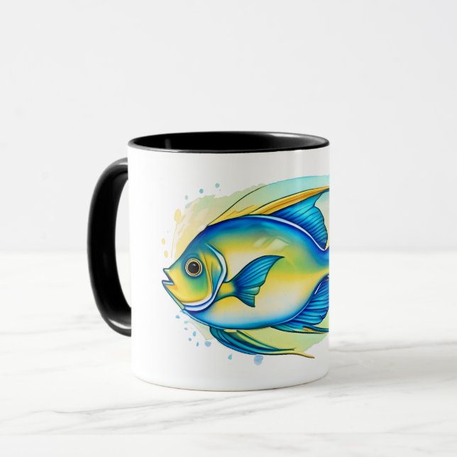 Mug - Watercolor Series: Angelfish (Front Left)