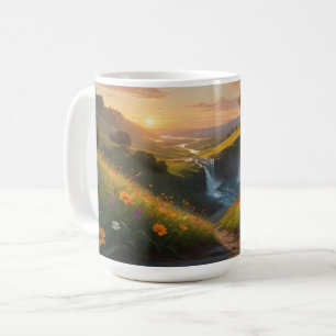 Mug Waterfall Scene