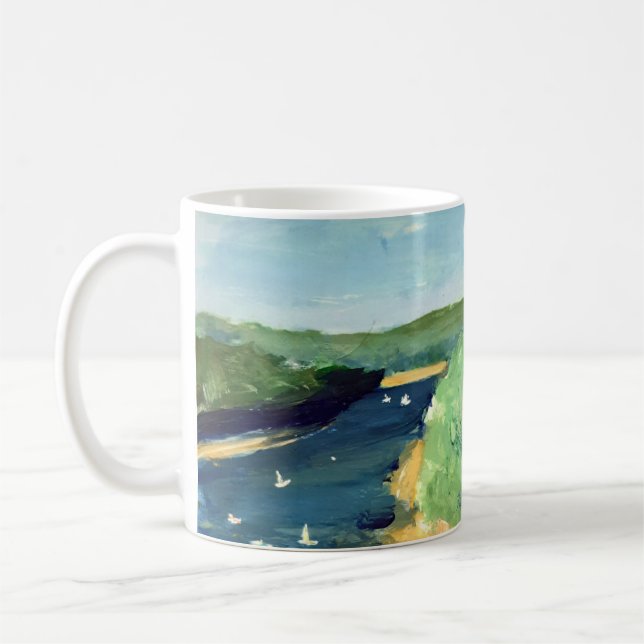 Mug Waterview Scene Australian art (Left)