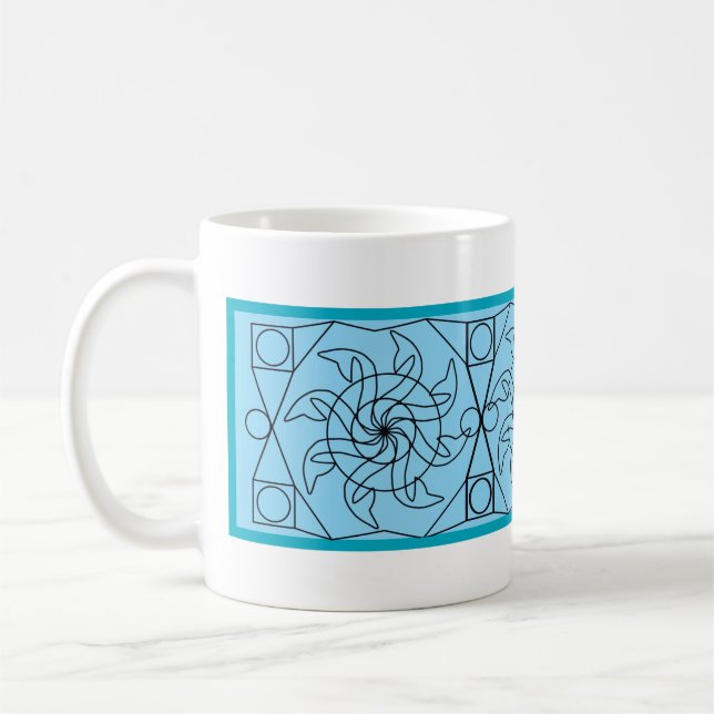 Mug - Waterwheel Graphic Pattern (Left)