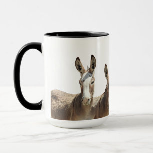 Mug, wild burros, donkeys, wildlife, nature mug