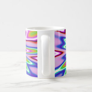 Mug wit psychedelic design.