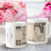 Mug with 1975 £10 Note Image | Queen Elizabeth II