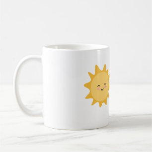 Mug with a design of sun and morning wish