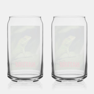 Mug with a photo of an iguana can glass
