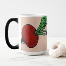 Mug with a radish design