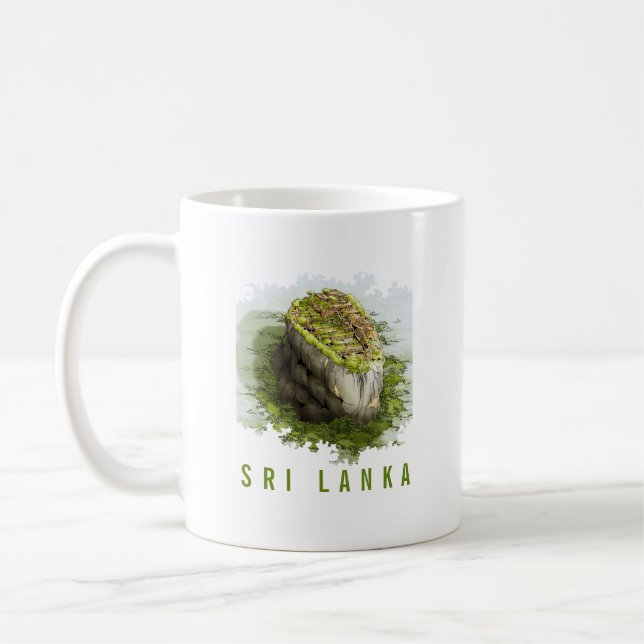 Mug with a Sigiriya fortress art. (Left)