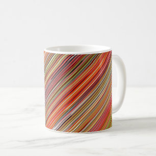 Mug with abstract design: parallel colourful