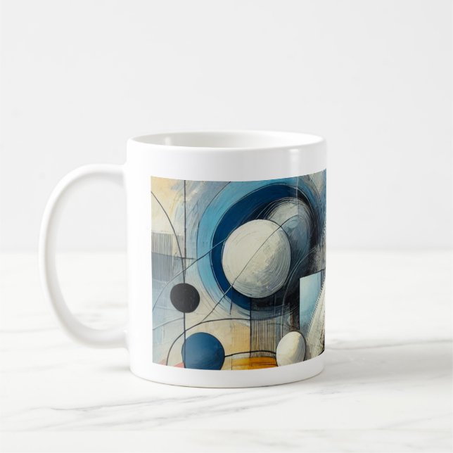 Mug with abstract drawing (Left)