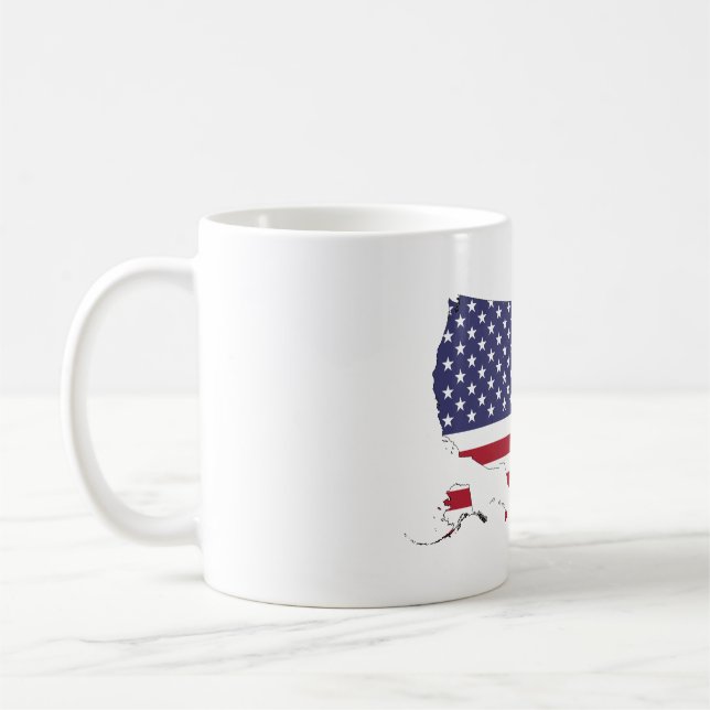 Mug with American US Map Flag (Left)