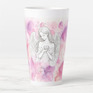 Mug with angel and heart - Eternal love gift