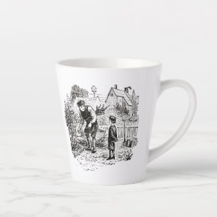 Mug with antique gardening image