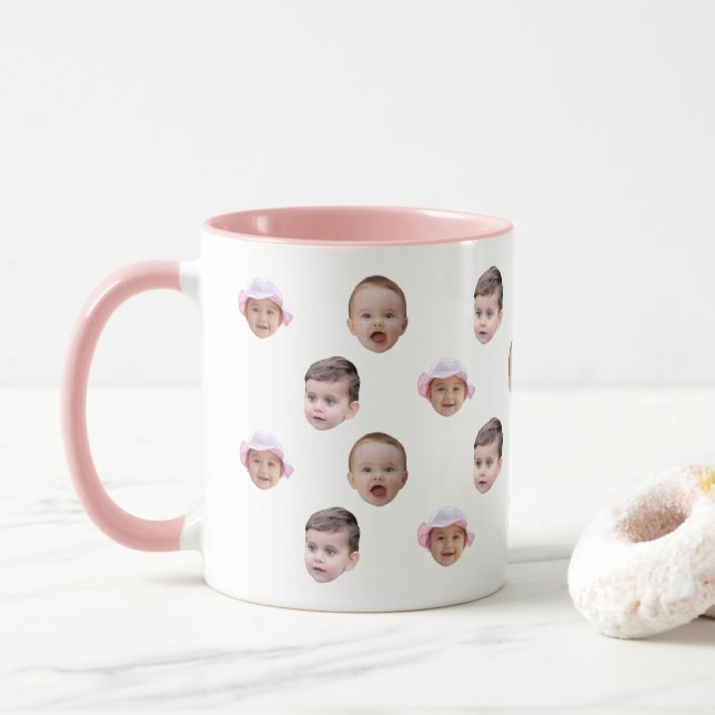 Mug with Baby Photo Gift | Custom Baby Face Mug (With Donut)