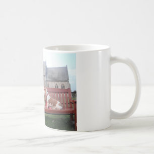 Mug With Basset Hound Visiting Beautiful Church