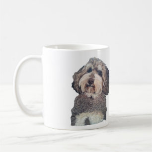 Mug with Beautiful cockapoo Needle felt portrait