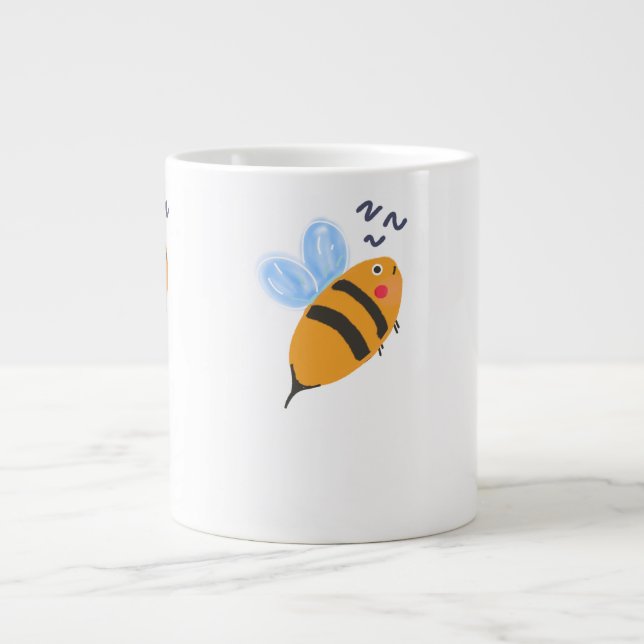 mug with bee print  (Front)