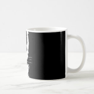 Mug with black and white print tiger