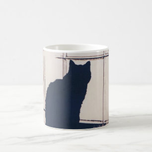 Mug with Black Cat at Window