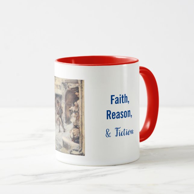 Mug with Bob Cratchit carrying Tiny Tim (Front Right)