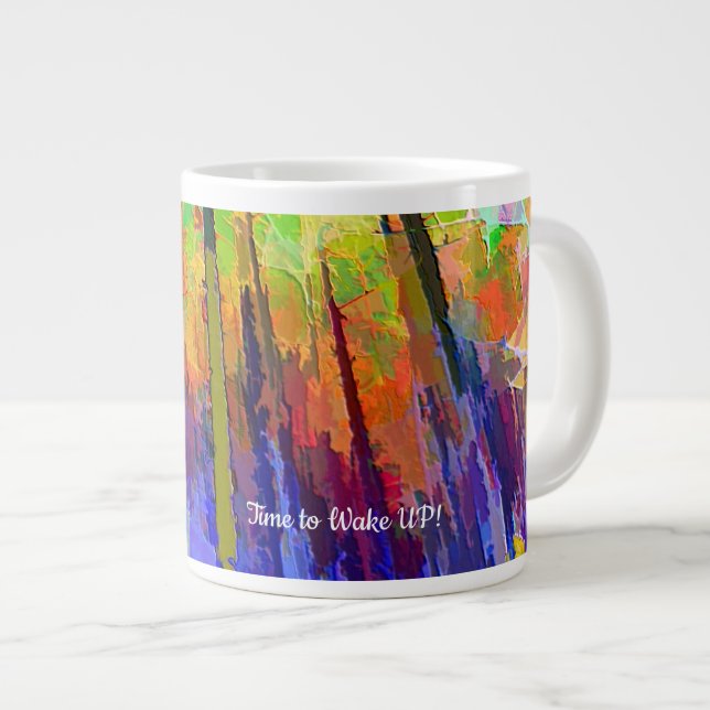 Mug with Bright Abstract Design (Front Right)