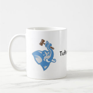 Mug with Brown and Blue Logo and Text