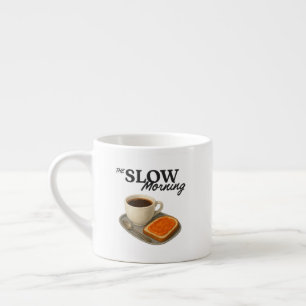 Mug with coffee and toast illustration