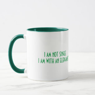 MUG WITH COOL GREEN ELEPHANT