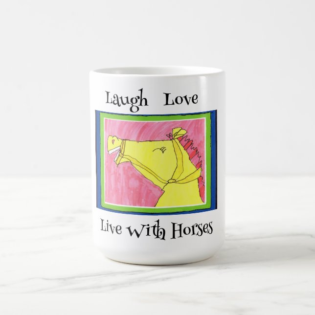 Mug with cute horse artwork and verse. (Center)
