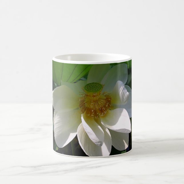 Mug with delicate white Lotus Flower (Center)
