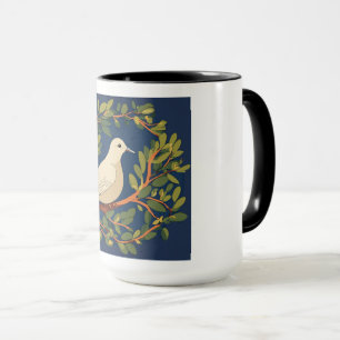 Mug with doves on olive branch