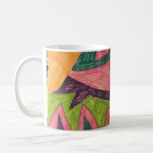 mug with energetic design (Left)
