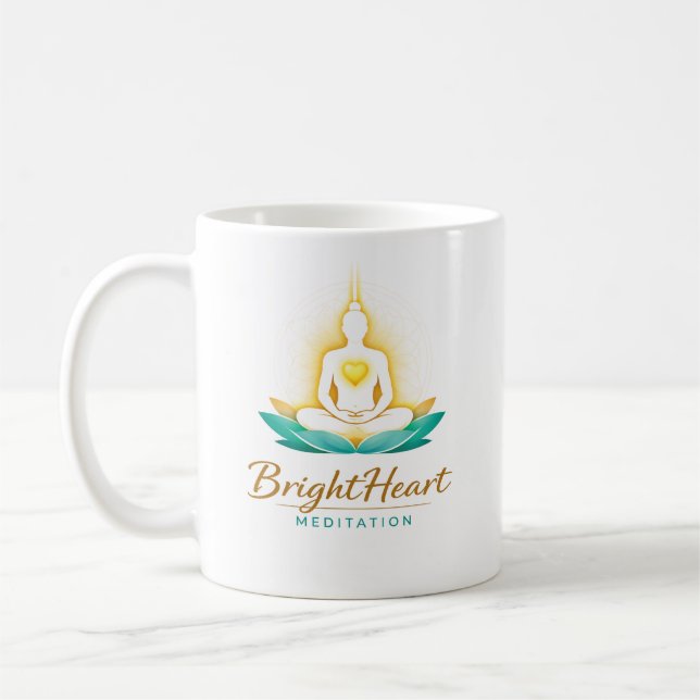 Mug with Female Brightheart Meditation logo (Left)