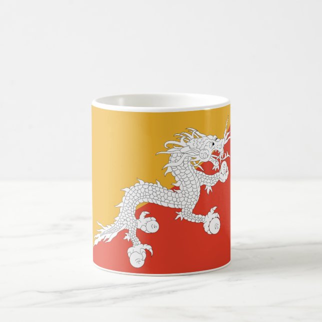Mug with Flag of Bhutan (Center)