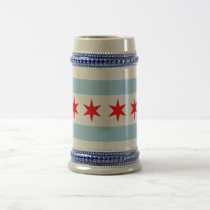Mug with Flag of Chicago, Illinois State -USA