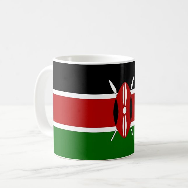 Mug with Flag of Kenya (Front Left)