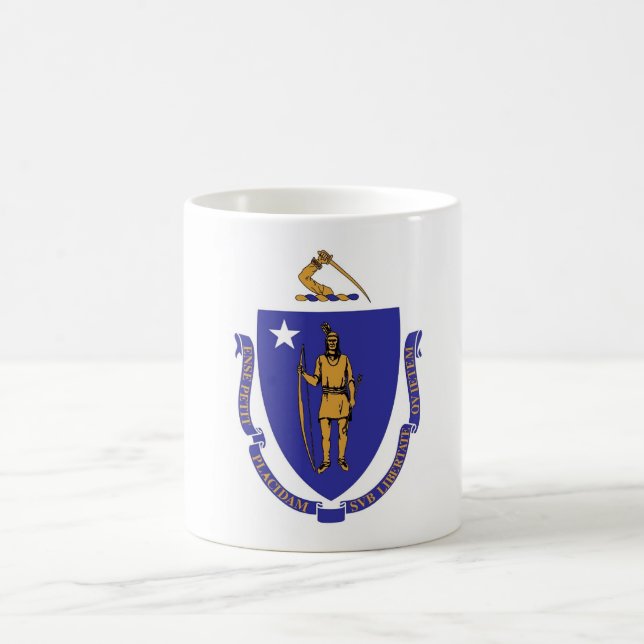 Mug with Flag of Massachusetts State - USA (Center)