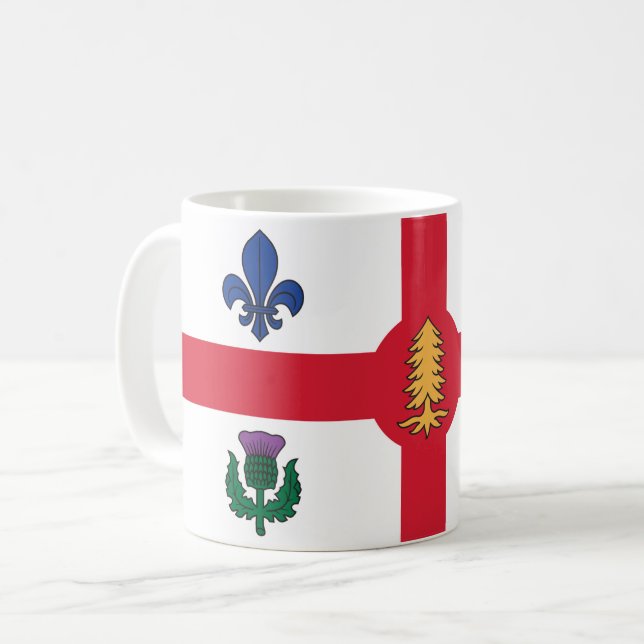 Mug with Flag of Montreal, Canada (Front Left)