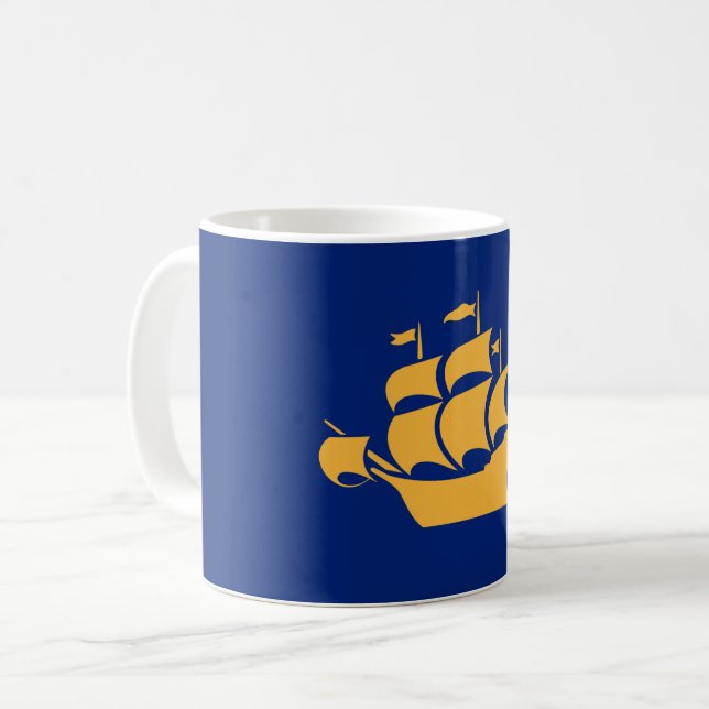 Mug with Flag of Quebec City, Canada (Front Left)