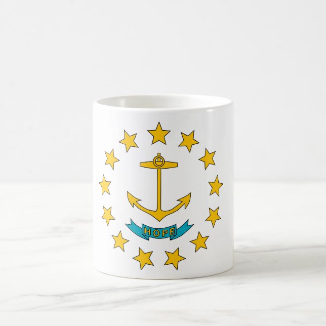 Mug with Flag of Rhode Island State - USA (Center)