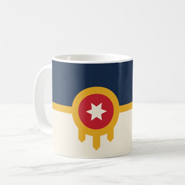 Mug with Flag of Tulsa, Oklahoma (Front Left)