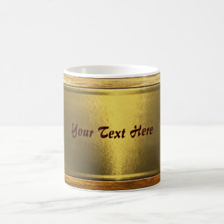 Mug with gold plate