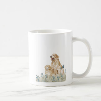mug with Golden Retriever family 