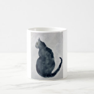 Mug With Grey Watercolor Cat