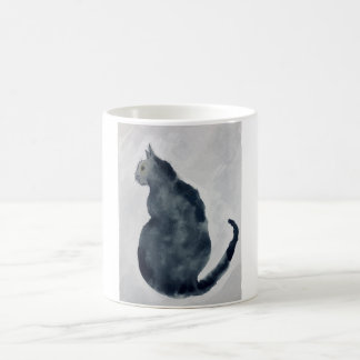 Mug With Grey Watercolor Cat