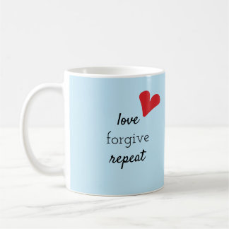 mug with inspirational message and heart