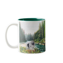 Mug with Kees in forest